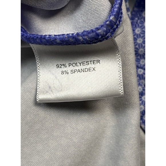 Peter Millar Summer Comfort Polo Shirt Men XL Blue Geometric Golf Athletic - Picture 5 of 9